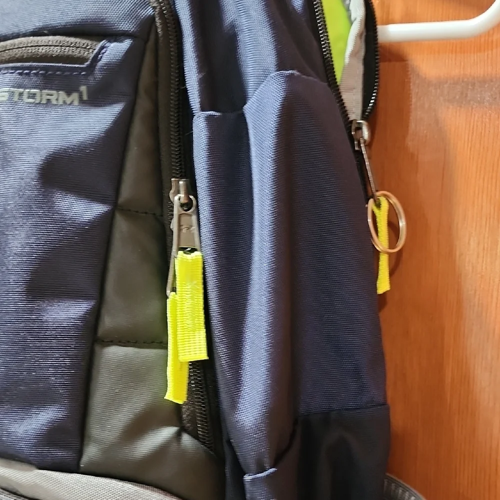 Under Armour Storm1 Navy and Neon Green/yellow Backpack